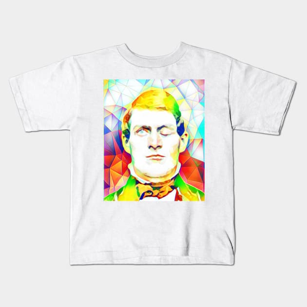 Phineas Gage Colourful Portrait | Phineas Gage Artwork 11 Kids T-Shirt by JustLit